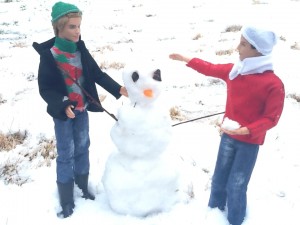 Snowman building with Brandon & Abel from How to Repair a Mechanical Heart